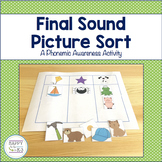 Final Sound Picture Sort - A Phonemic Awareness Activity