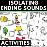 Ending Sounds Activities | Identifying Final Consonant Sou