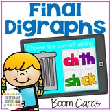 Final Digraphs Boom Cards SH CH TH CK Digital Game