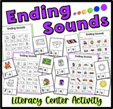 Ending Sounds with CVC Words Center Kindergarten