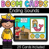 Ending Sounds - Digital Task Cards - Boom Cards
