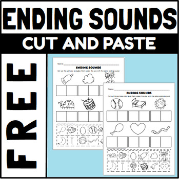 ending sounds worksheet freebie by the connett connection tpt