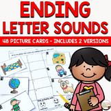 Ending Sounds Task Cards for Literacy Centers or Scoot Game