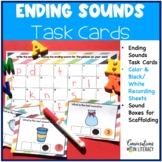 Ending Sounds Task Cards with Sound Boxes