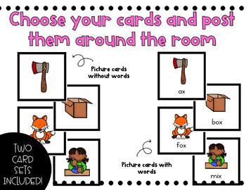 Ending Sounds Word Hunt/Write the Room: Letter X by Mrs A's Room