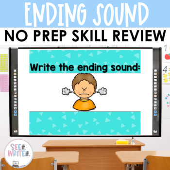 Preview of Ending Sounds Word Work Activity | Morning Work | Reading Center