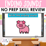 Ending Sounds Word Work Interactive PowerPoint