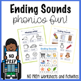 Ending Sounds Worksheets and Activities Packet for Early P