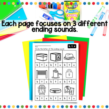 ending sounds for kindergarten by time 4 kindergarten tpt