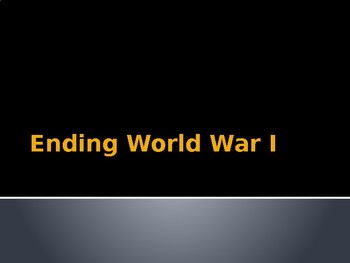 Preview of Ending WWI - Cost of Peace