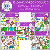 Ending Words / Sounds Clip Art Bundle #1