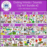 Ending Words / Sounds Clip Art Bundle #2