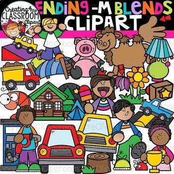 Ending -m Blends Clipart {Blends Clipart} by Creating4 the Classroom