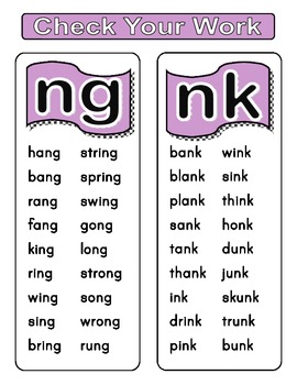 phonics worksheet nk and ng nk Ending Phonics Classroom    Designer  by