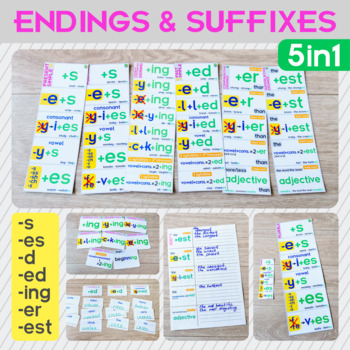 Preview of Endings and Suffixes 5in1