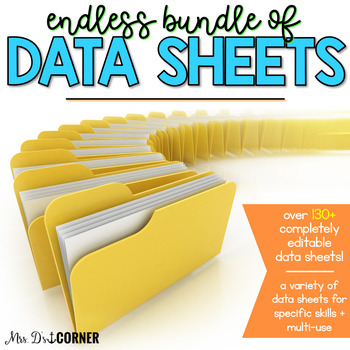 Preview of Endless Bundle of IEP Data Sheets for Special Ed | Editable Data Sheets