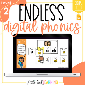 Preview of Endless Digital Phonics Games Bundle - LEVEL 2 | Orton-Gillingham