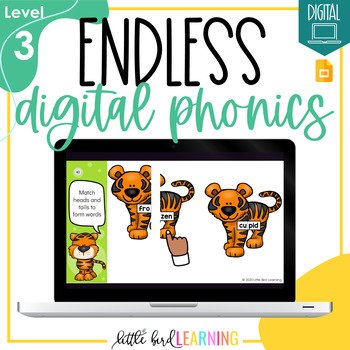 Preview of Endless Digital Phonics Activities Bundle - LEVEL 3 | Orton-Gillingham