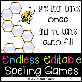 Endless Editable Spelling Games