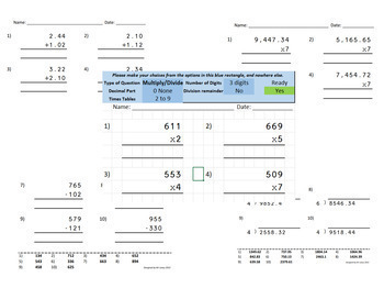 Preview of Endless Formal Maths Worksheet Creator - make your own levelled maths worksheets