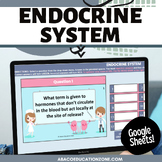 Endocrine System Digital Google Sheetsᵀᴹ and Print Activity