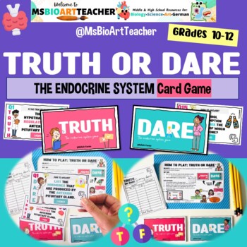 Preview of Endocrine System Truth or Dare Card Game