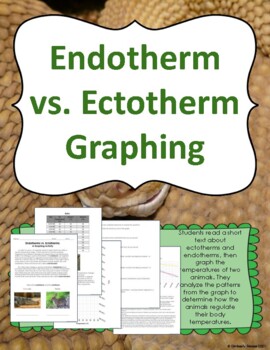 Preview of Endotherm vs. Ectotherm Graphing // Animal Temperature // Warm and Cold Blooded