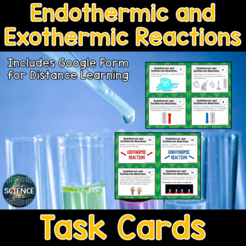 Preview of Endothermic and Exothermic Reactions Task Cards