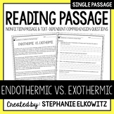 Endothermic vs. Exothermic Reactions Reading Passage | Pri