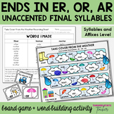 Ends in ER, OR, AR Unaccented Final Syllables and Affixes 