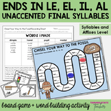 Ends in LE, EL, IL, AL Unaccented Final Syllables and Affi