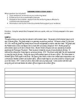 what is a enduring issue essay