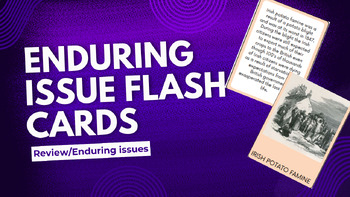 Preview of Enduring Issue Flash Cards and Manipulative (Human Rights Violations)