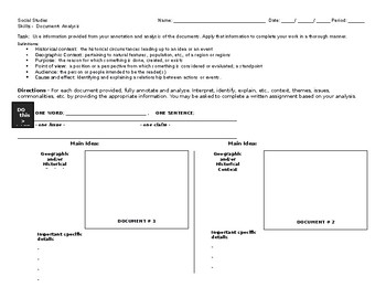 Preview of Enduring Issues Document Analysis Templates!
