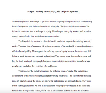 global history enduring issues essay sample