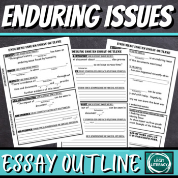 Preview of Enduring Issues Essay Pre-Writing Organizer