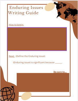 Preview of Enduring Issues Writing Guide (for differentiation in the classroom)