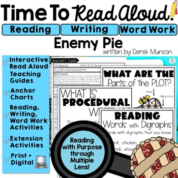 Preview of Enemy Pie Reading Activities Character Traits Activities Read Aloud  