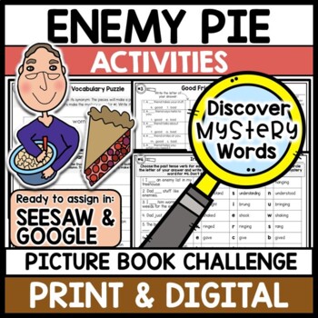Preview of Enemy Pie Activities DIGITAL and PRINTABLE