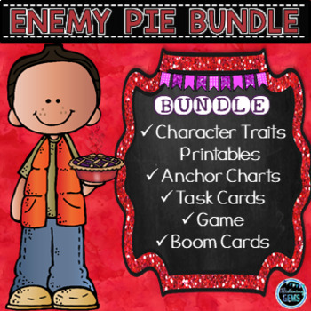 Preview of Enemy Pie Character Traits Bundle | First Day of School Activities