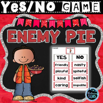 Preview of Enemy Pie Character Traits Game | Inferrring Character Traits