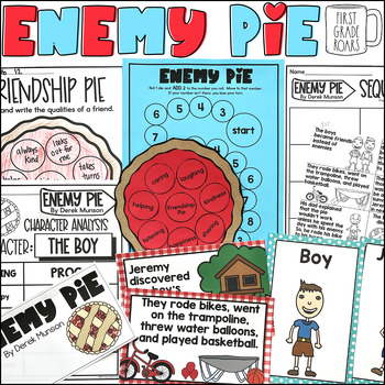 Preview of Enemy Pie Reading Comprehension Book Companion #summersavings24