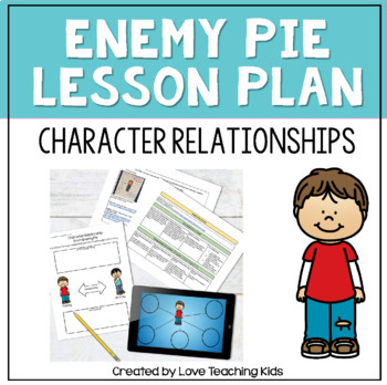 Preview of Interactive Read Aloud Lesson Plan- Enemy Pie Lesson Plan on Character Traits