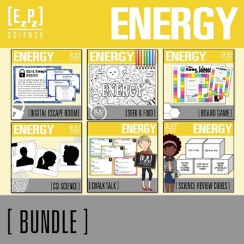 Preview of Energy Activity Bundle | Science Practice and Review Games