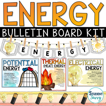 Preview of Energy Bulletin Board Kit | Forms of Energy Posters | Borders | Banners