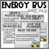 Energy Bus Posters Editable - Shiplap Farmhouse Classroom Decor