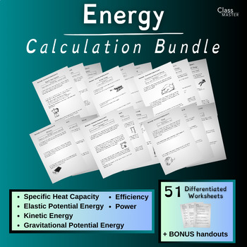 Preview of Energy Calculations Bundle | High School