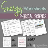 Energy Calculations Worksheets