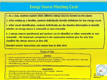 Preview of Energy Card Printable