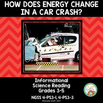 Preview of Energy Change in a Car Crash:  Informational Reading